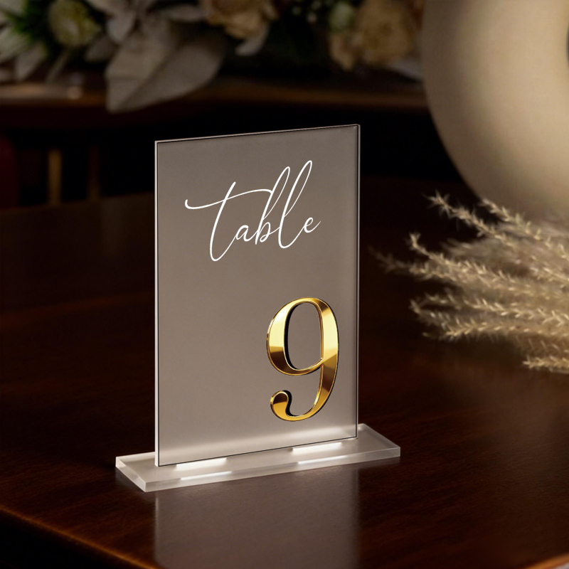 Table Number Gold - Numéros de table en acrylique pour