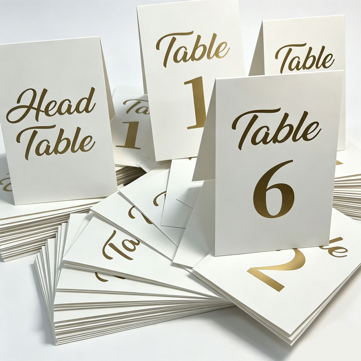Table Number Gold - 1 ensemble de cartes numérotées de
