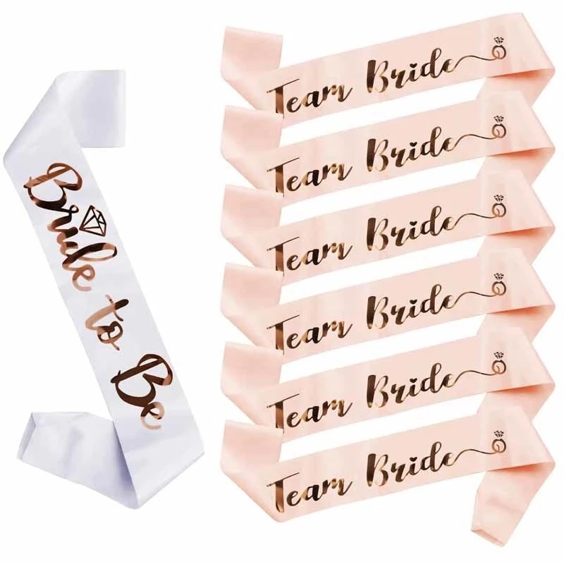 Bride Tribe Sash - 1 ensemble de ceintures en Satin