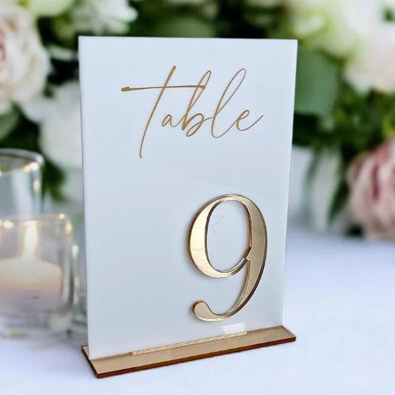 Table Number Gold - Numéros de table pour cérémonie et