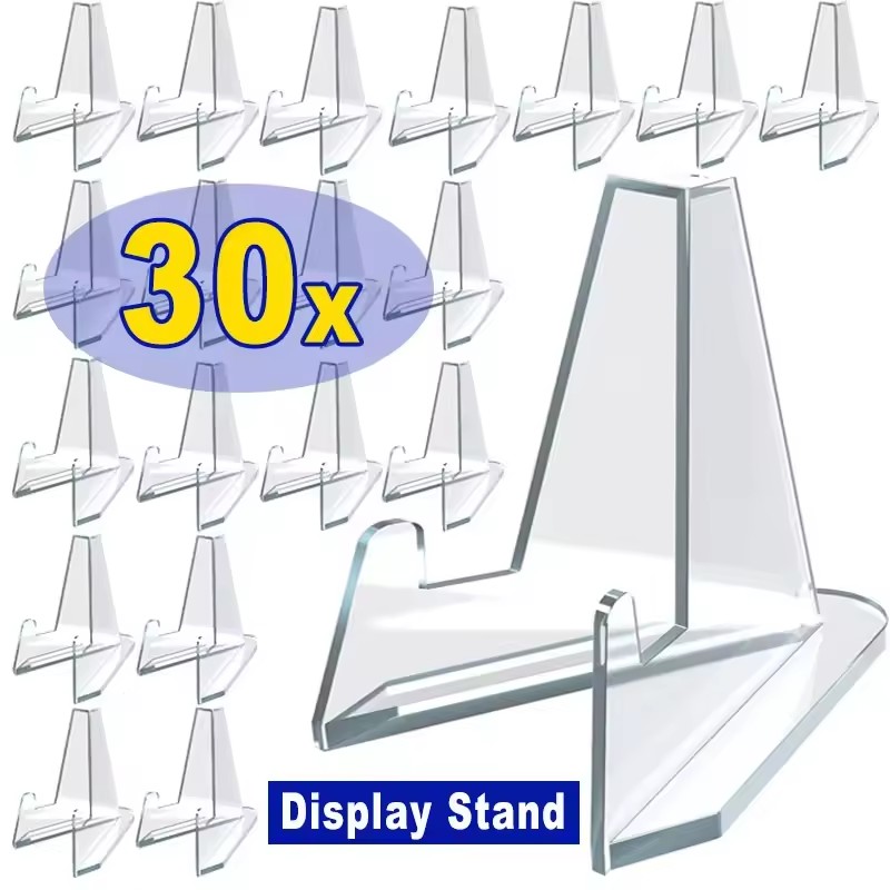 Place Card Holder - 30-1PCS Présentoir triangulaire en acrylique mini