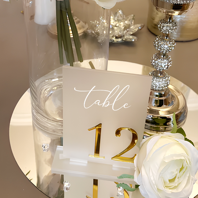 Numéros de table en acrylique  - Table Number Gold avis et prix