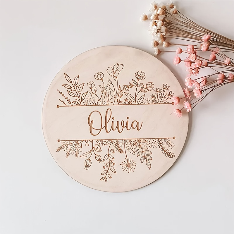 Plaque de nom gravée florale p - Wedding Party Supply avis et prix