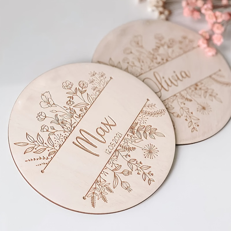 Plaque de nom gravée florale p - Wedding Party Supply avis et prix