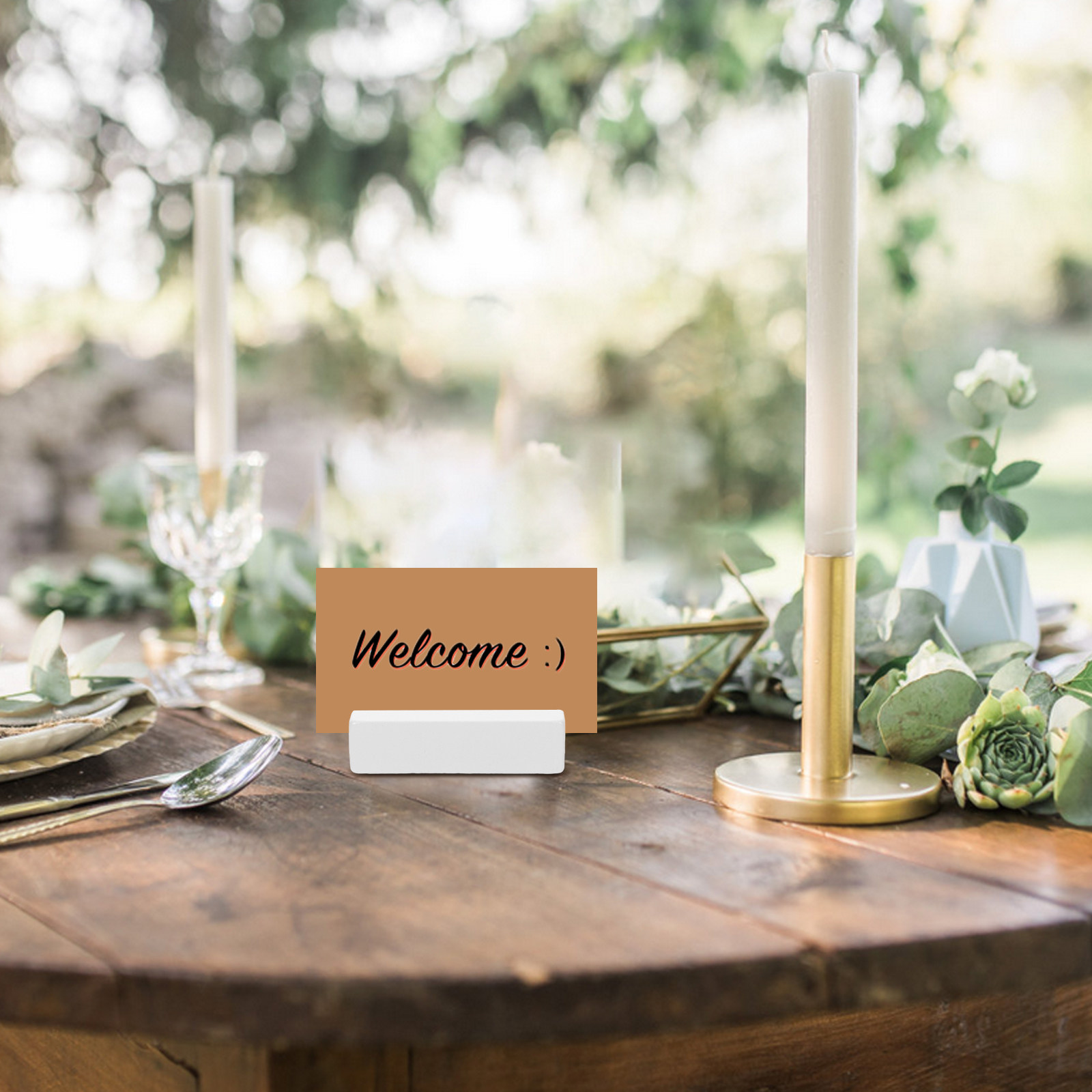 Porte-cartes de table en bois, - Place Card Holder avis et prix
