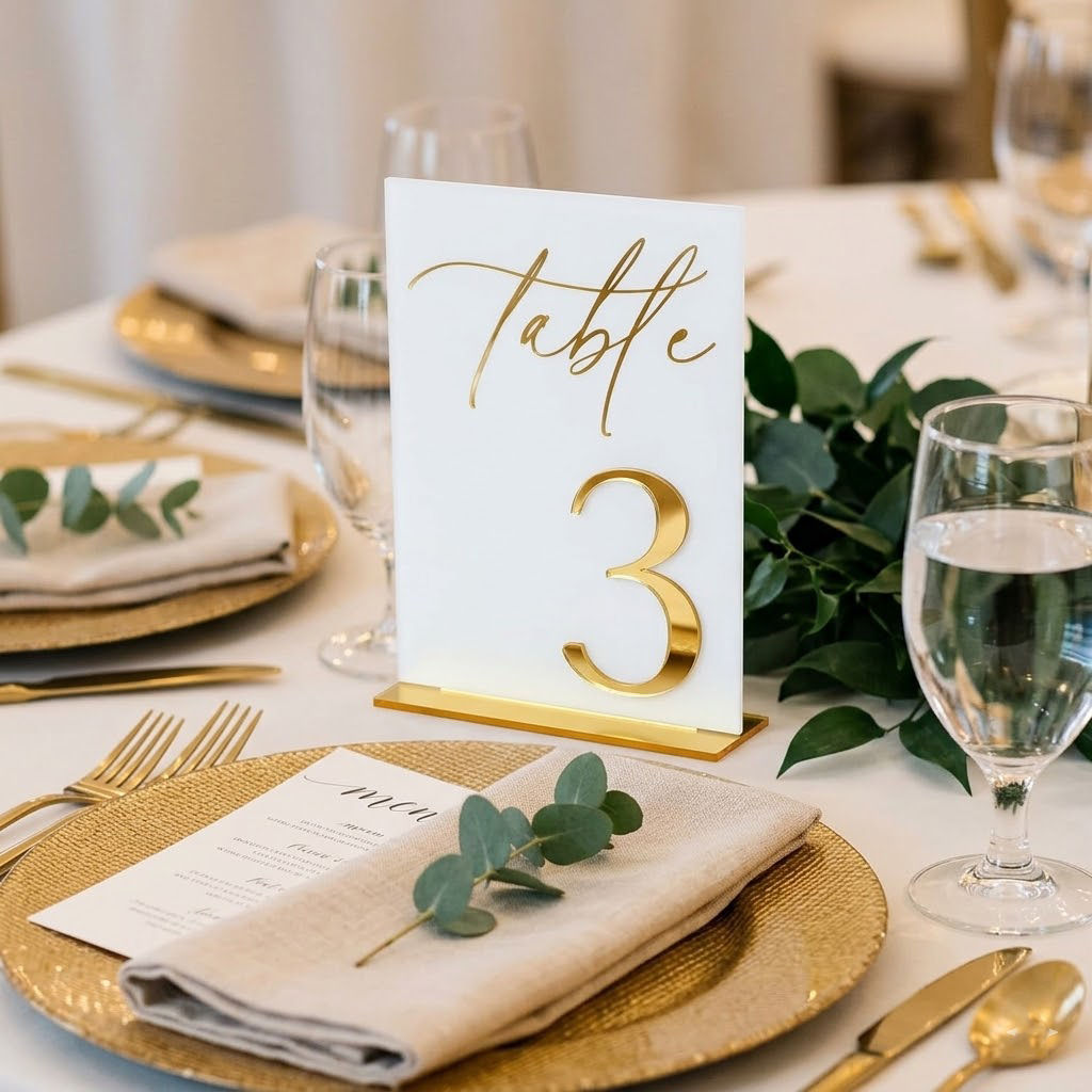 Numéros de table de mariage 1- - Table Number Gold avis et prix