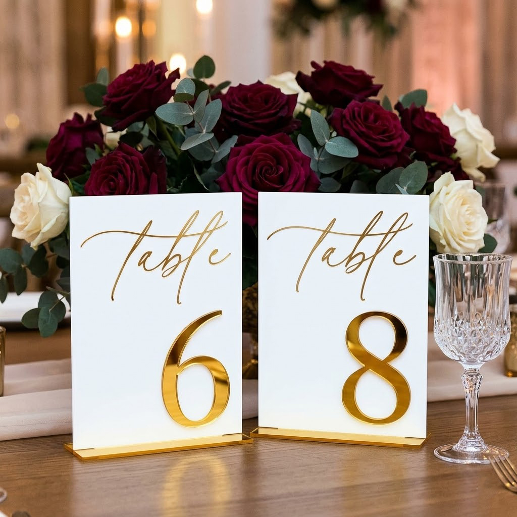 Numéros de table de mariage 1- - Table Number Gold avis et prix