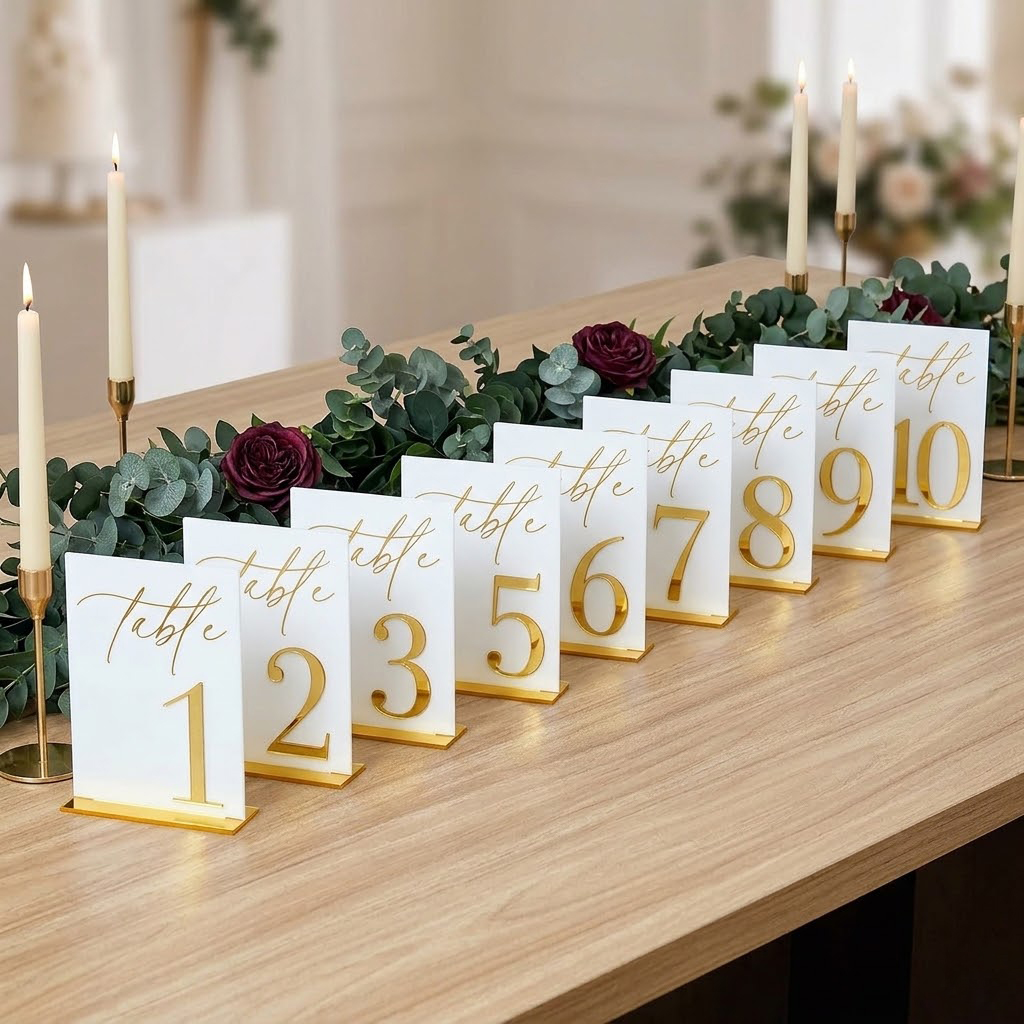 Numéros de table de mariage 1- - Table Number Gold avis et prix