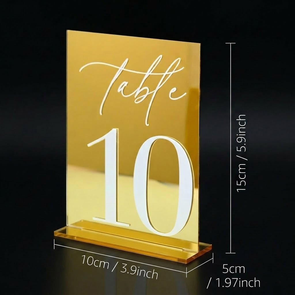 Numéros de table en acrylique  - Table Number Gold avis et prix