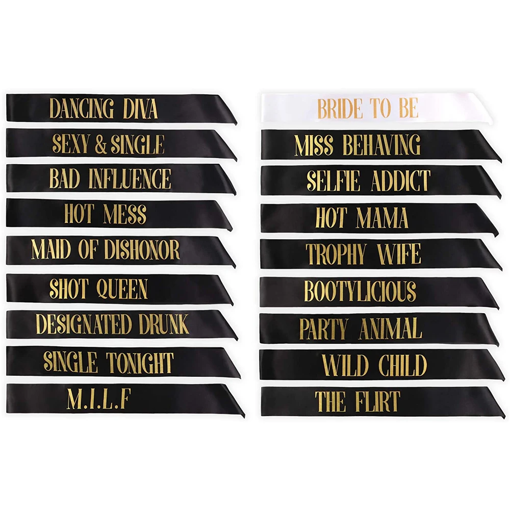 Lot de 7/12/18 écharpes 'Bride - Bride Tribe Sash avis et prix