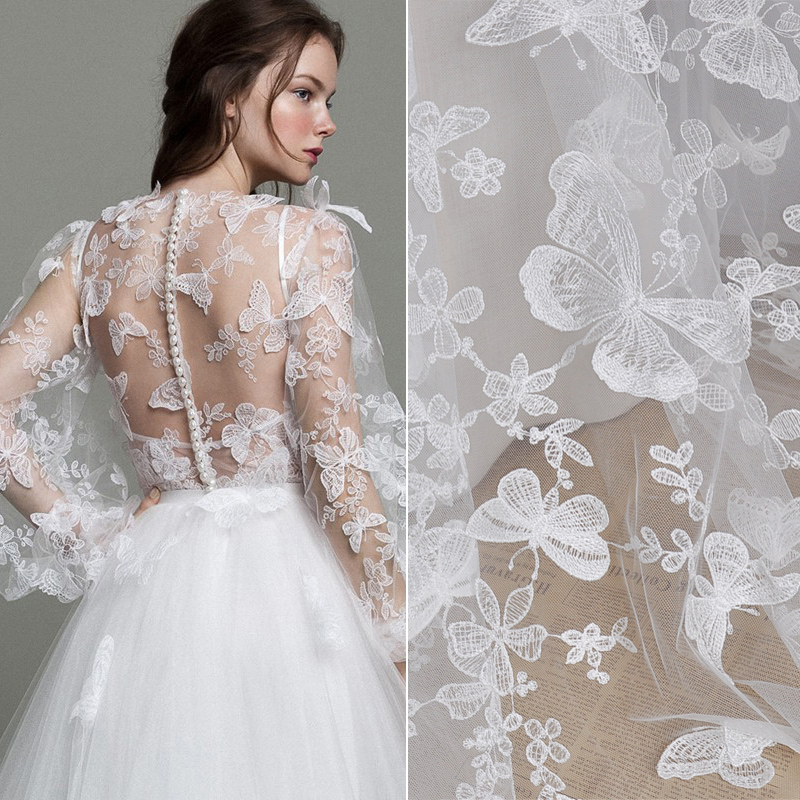 Tissu en dentelle Tulle brodé  - Wedding Water Supply avis et prix