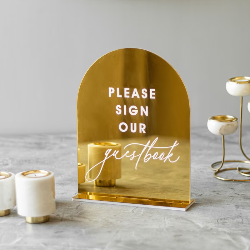 Panneau de Table de Mémoire de - Table Number Gold avis et prix