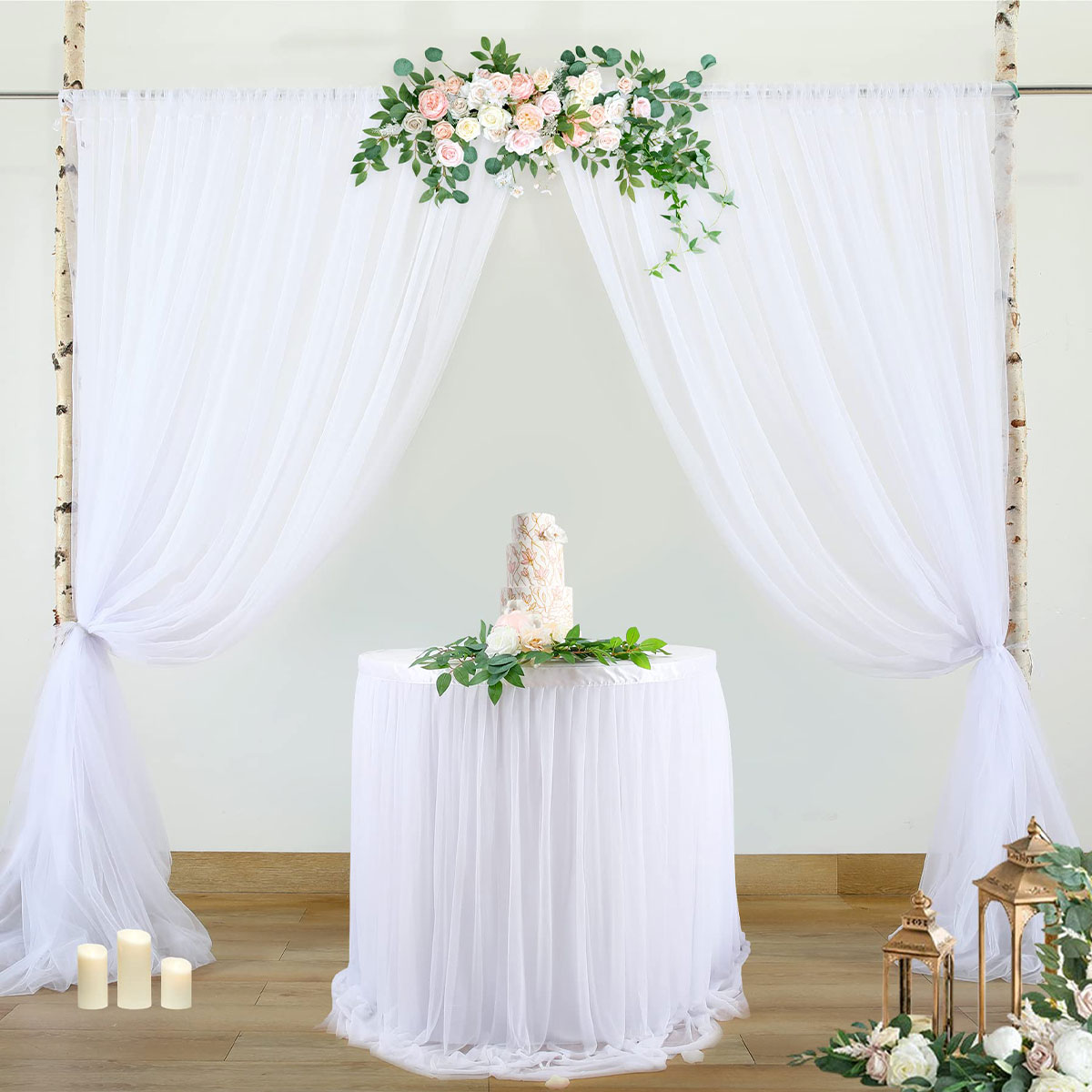 Toile de fond en mousseline de - Wedding Ceremony Supply avis et prix