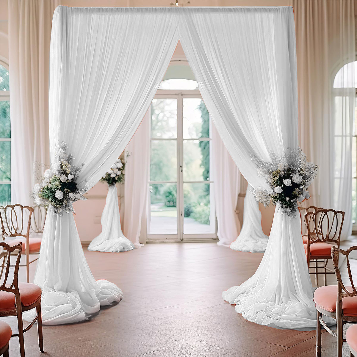 Toile de fond en mousseline de - Wedding Ceremony Supply avis et prix