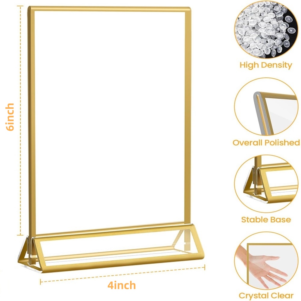 Lot de 6 supports de présentat - Table Number Gold avis et prix