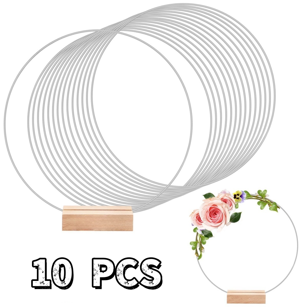 10 Pièces Cercles Floraux Méta - Place Card Holder avis et prix