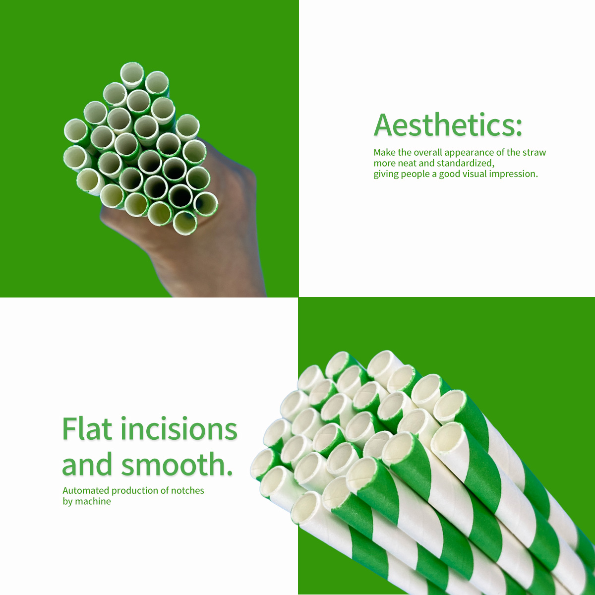 Pailles en Papier Vert et Blan - Wedding Supply In Bulk avis et prix
